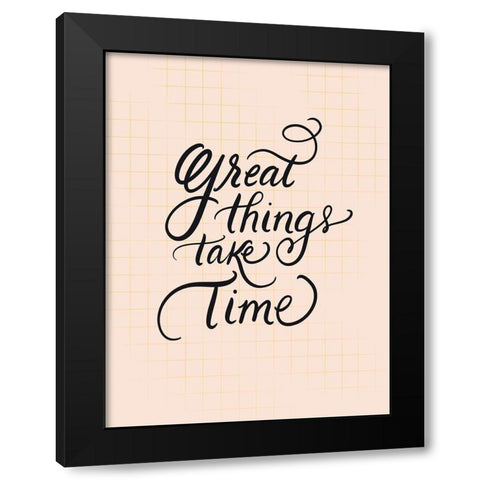 Great Things Black Modern Wood Framed Art Print by Batista, Dee