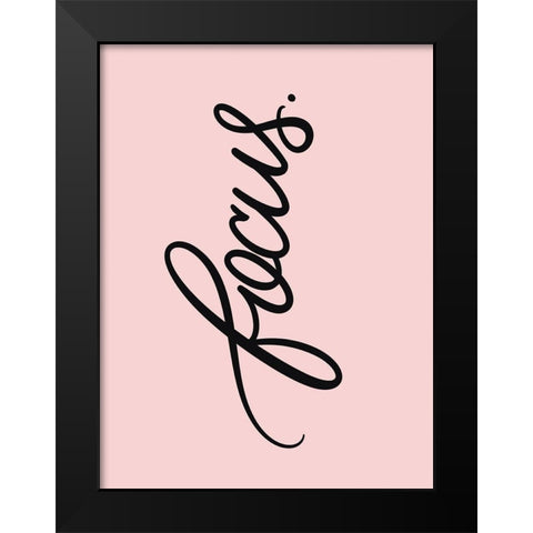 Focus Black Modern Wood Framed Art Print by Batista, Dee
