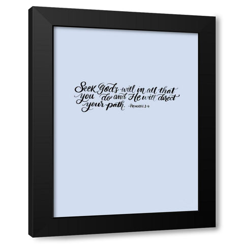 Seek Black Modern Wood Framed Art Print by Batista, Dee