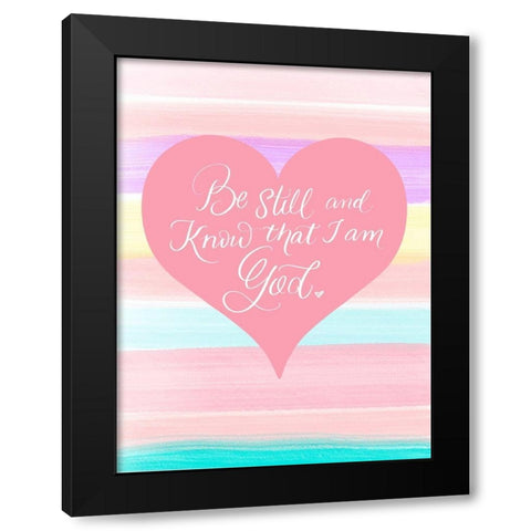 Be Still Black Modern Wood Framed Art Print by Batista, Dee