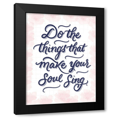 Do The Black Modern Wood Framed Art Print with Double Matting by Batista, Dee