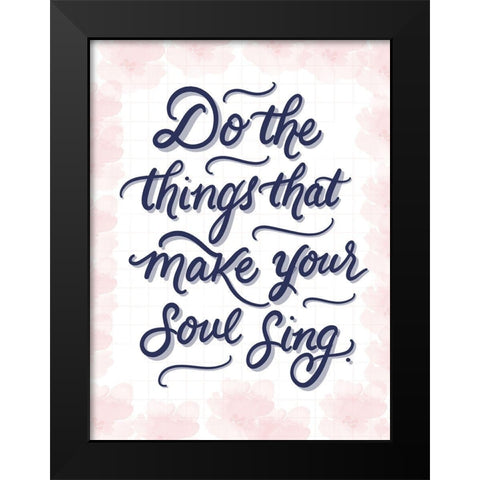 Do The Black Modern Wood Framed Art Print by Batista, Dee