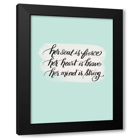 Her Soul Black Modern Wood Framed Art Print with Double Matting by Batista, Dee