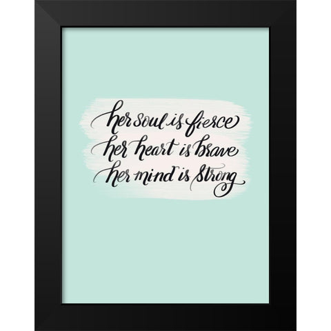 Her Soul Black Modern Wood Framed Art Print by Batista, Dee