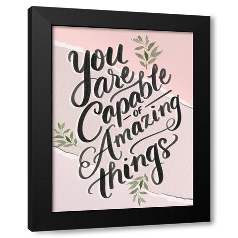 Amazing Black Modern Wood Framed Art Print by Batista, Dee
