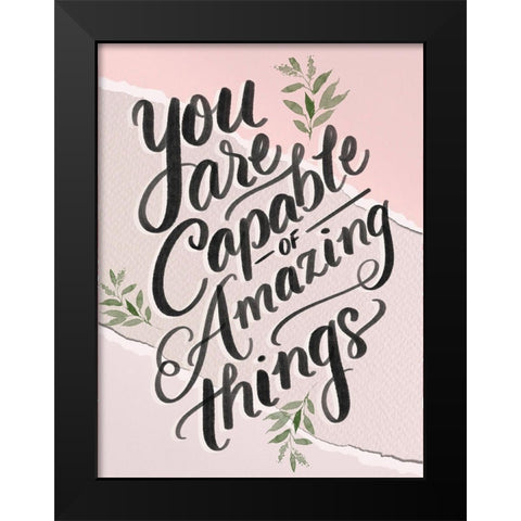 Amazing Black Modern Wood Framed Art Print by Batista, Dee