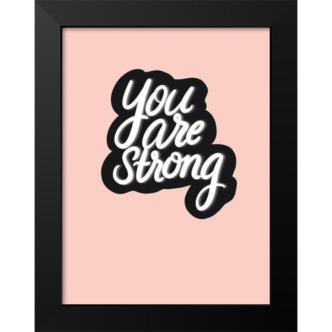 Strong Black Modern Wood Framed Art Print by Batista, Dee