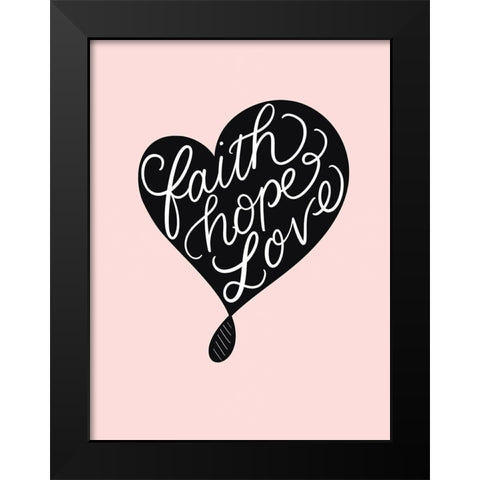 Faith Black Modern Wood Framed Art Print by Batista, Dee