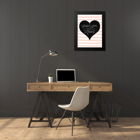 Follow Black Modern Wood Framed Art Print by Batista, Dee