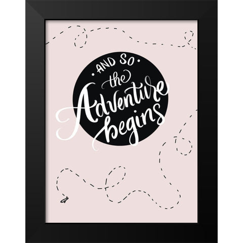 Adventure Black Modern Wood Framed Art Print by Batista, Dee