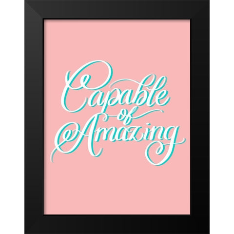 Capable Black Modern Wood Framed Art Print by Batista, Dee