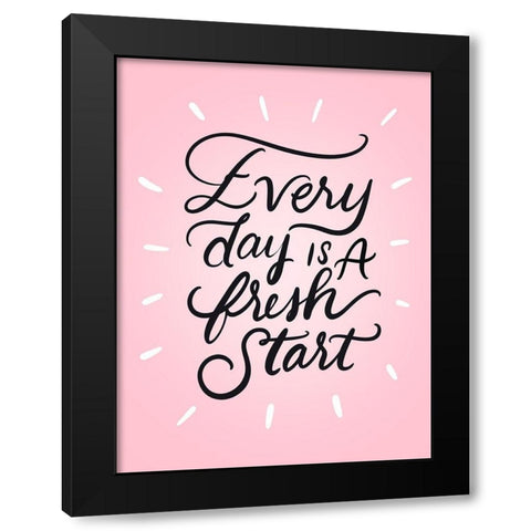 Fresh Black Modern Wood Framed Art Print by Batista, Dee