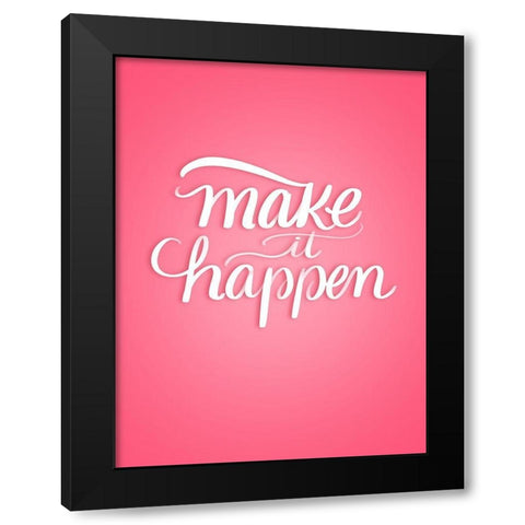 Happen Black Modern Wood Framed Art Print by Batista, Dee