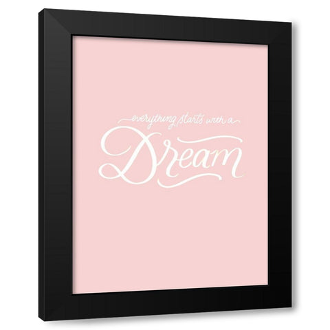 Dream Black Modern Wood Framed Art Print by Batista, Dee