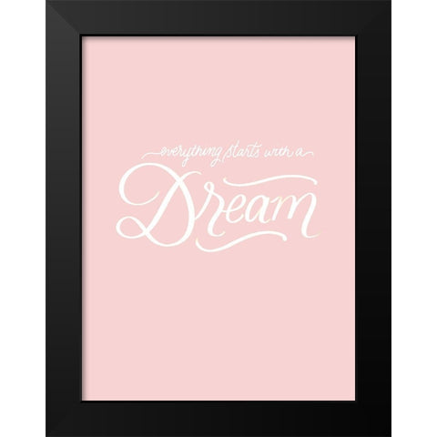 Dream Black Modern Wood Framed Art Print by Batista, Dee