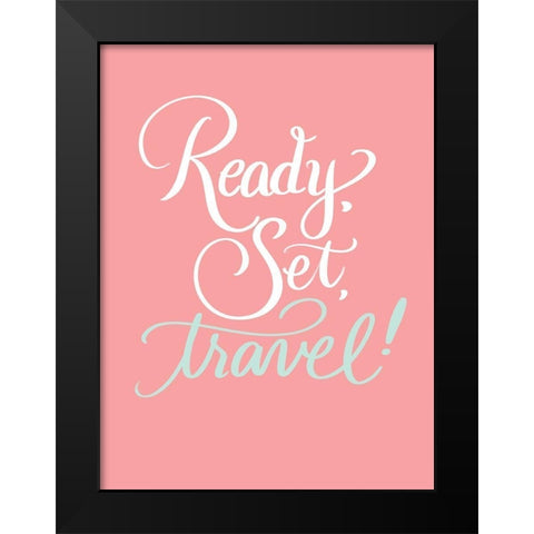 Travel Black Modern Wood Framed Art Print by Batista, Dee