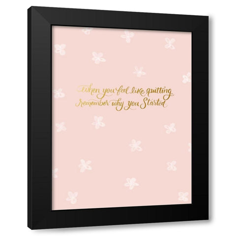 Started Black Modern Wood Framed Art Print with Double Matting by Batista, Dee