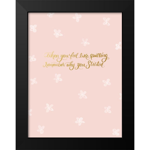 Started Black Modern Wood Framed Art Print by Batista, Dee