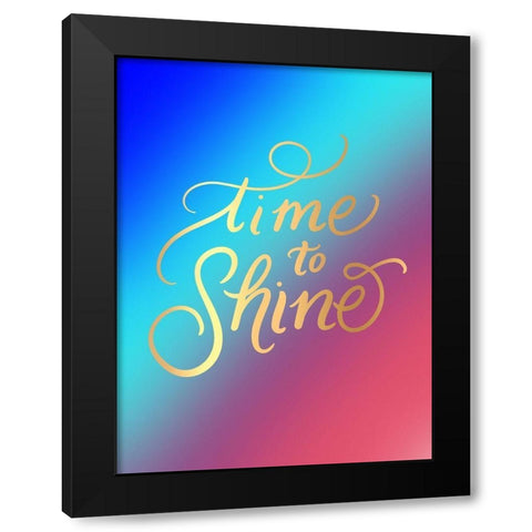 Time Black Modern Wood Framed Art Print with Double Matting by Batista, Dee