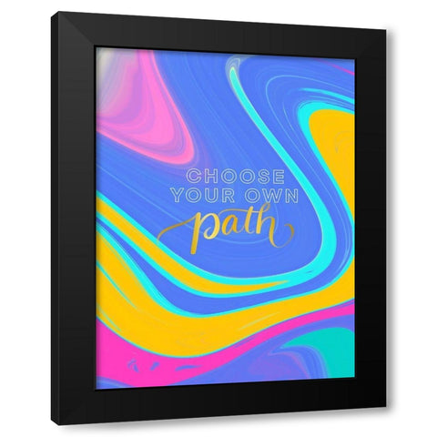 Path Black Modern Wood Framed Art Print with Double Matting by Batista, Dee