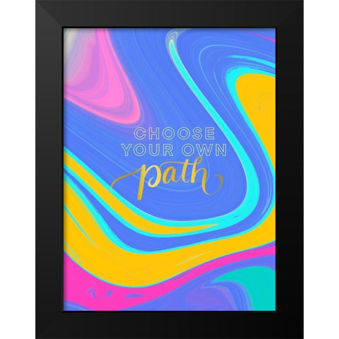 Path Black Modern Wood Framed Art Print by Batista, Dee