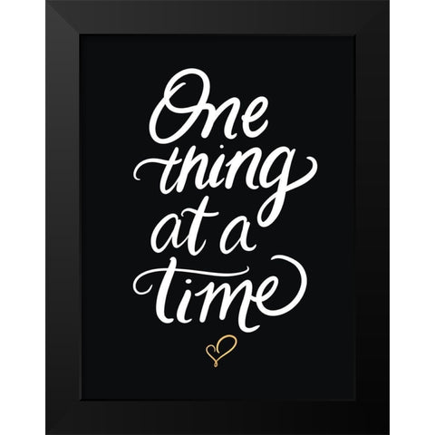 Time Black Modern Wood Framed Art Print by Batista, Dee