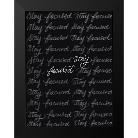 Focused Black Modern Wood Framed Art Print by Batista, Dee