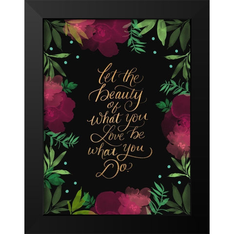 Beauty Black Modern Wood Framed Art Print by Batista, Dee