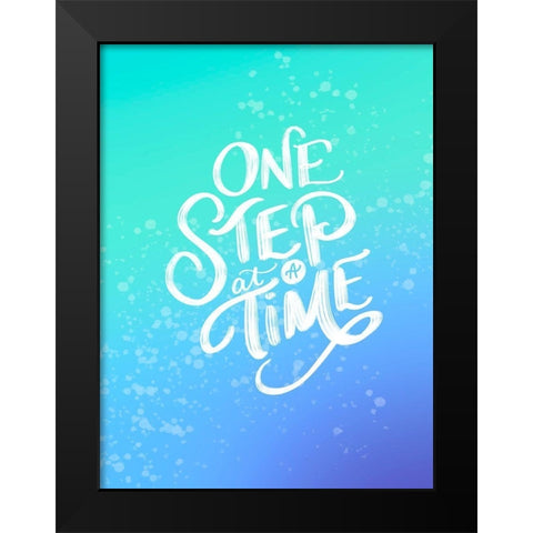 Step Black Modern Wood Framed Art Print by Batista, Dee