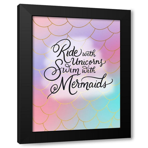 Ride Black Modern Wood Framed Art Print with Double Matting by Batista, Dee