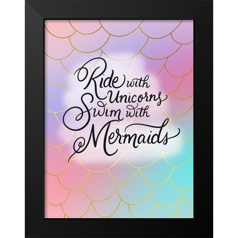 Ride Black Modern Wood Framed Art Print by Batista, Dee