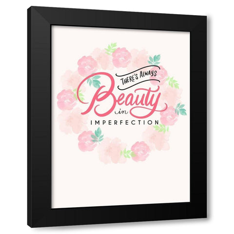 Beauty Black Modern Wood Framed Art Print by Batista, Dee