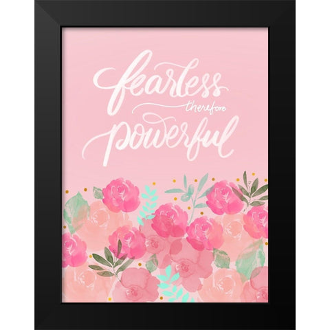 Powerful Black Modern Wood Framed Art Print by Batista, Dee