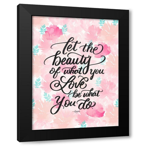 Beauty Black Modern Wood Framed Art Print by Batista, Dee