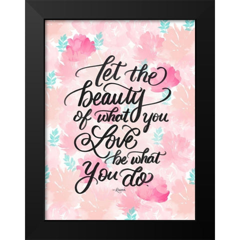 Beauty Black Modern Wood Framed Art Print by Batista, Dee