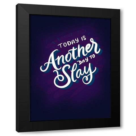 Slay Black Modern Wood Framed Art Print with Double Matting by Batista, Dee