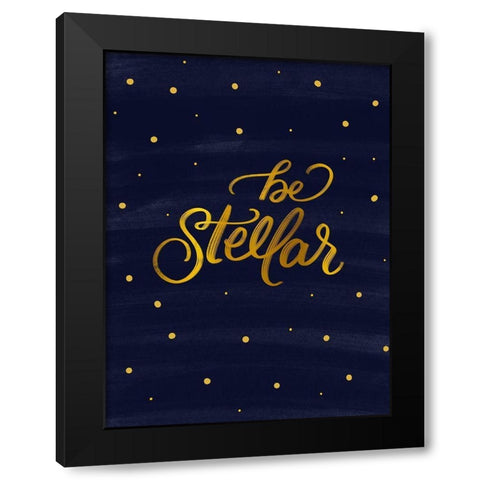 Stellar Black Modern Wood Framed Art Print with Double Matting by Batista, Dee