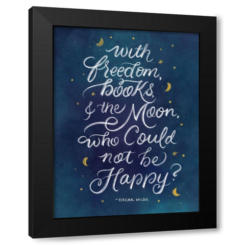 Freedom Black Modern Wood Framed Art Print by Batista, Dee