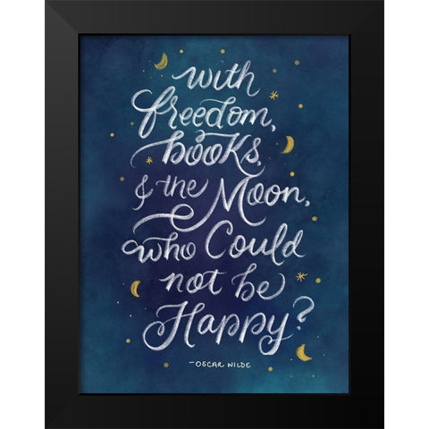 Freedom Black Modern Wood Framed Art Print by Batista, Dee