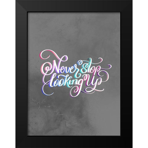 Never Black Modern Wood Framed Art Print by Batista, Dee