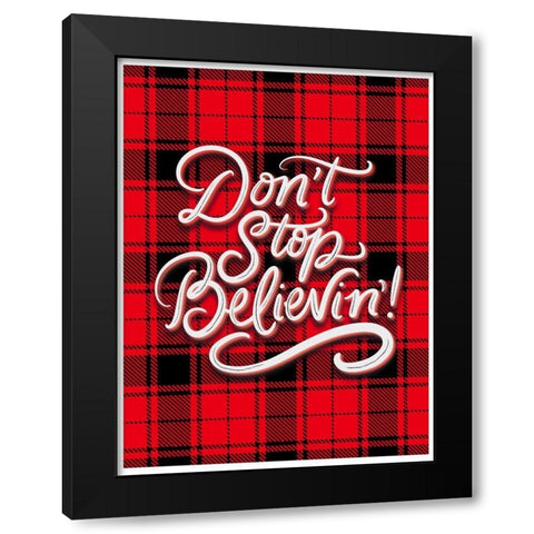 Believin Black Modern Wood Framed Art Print with Double Matting by Batista, Dee