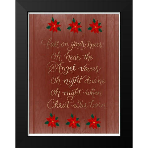 Fall on Your Knees Black Modern Wood Framed Art Print by Batista, Dee