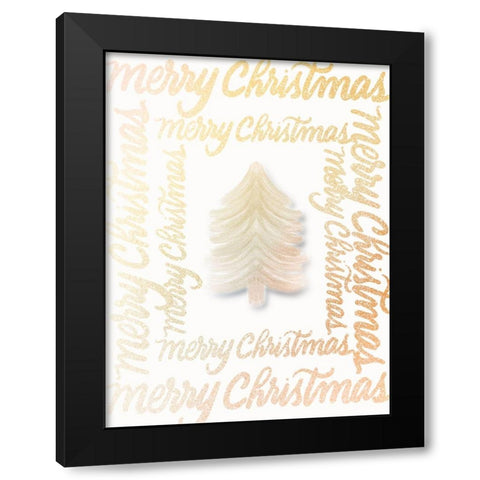 Christmas Black Modern Wood Framed Art Print by Batista, Dee