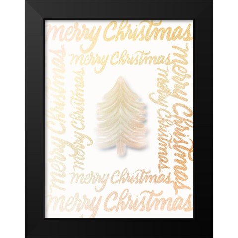 Christmas Black Modern Wood Framed Art Print by Batista, Dee