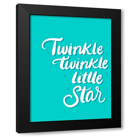 Twinkle Black Modern Wood Framed Art Print with Double Matting by Batista, Dee