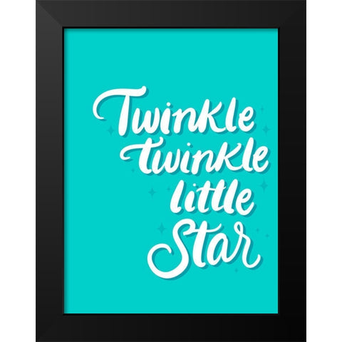 Twinkle Black Modern Wood Framed Art Print by Batista, Dee