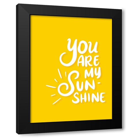 Sunshine Black Modern Wood Framed Art Print by Batista, Dee