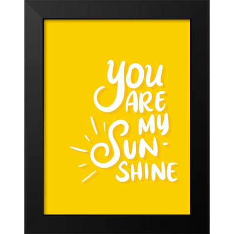 Sunshine Black Modern Wood Framed Art Print by Batista, Dee
