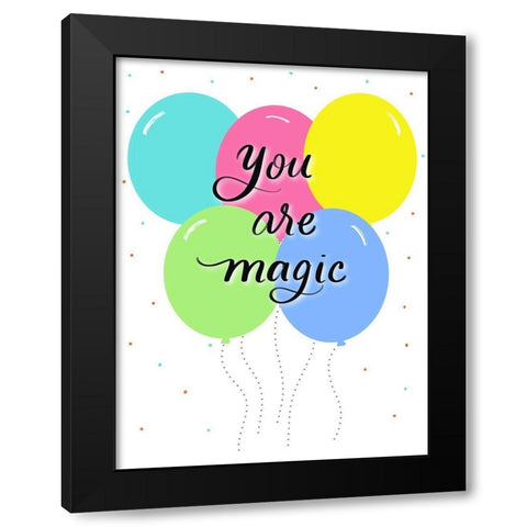 Magic Black Modern Wood Framed Art Print with Double Matting by Batista, Dee