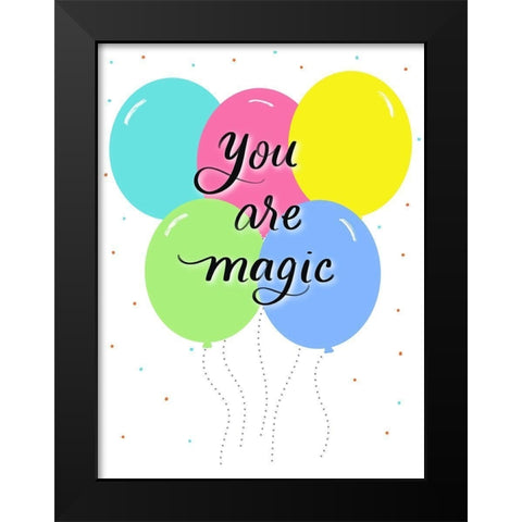 Magic Black Modern Wood Framed Art Print by Batista, Dee